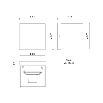 Rene 5-in Exterior Wall Sconce