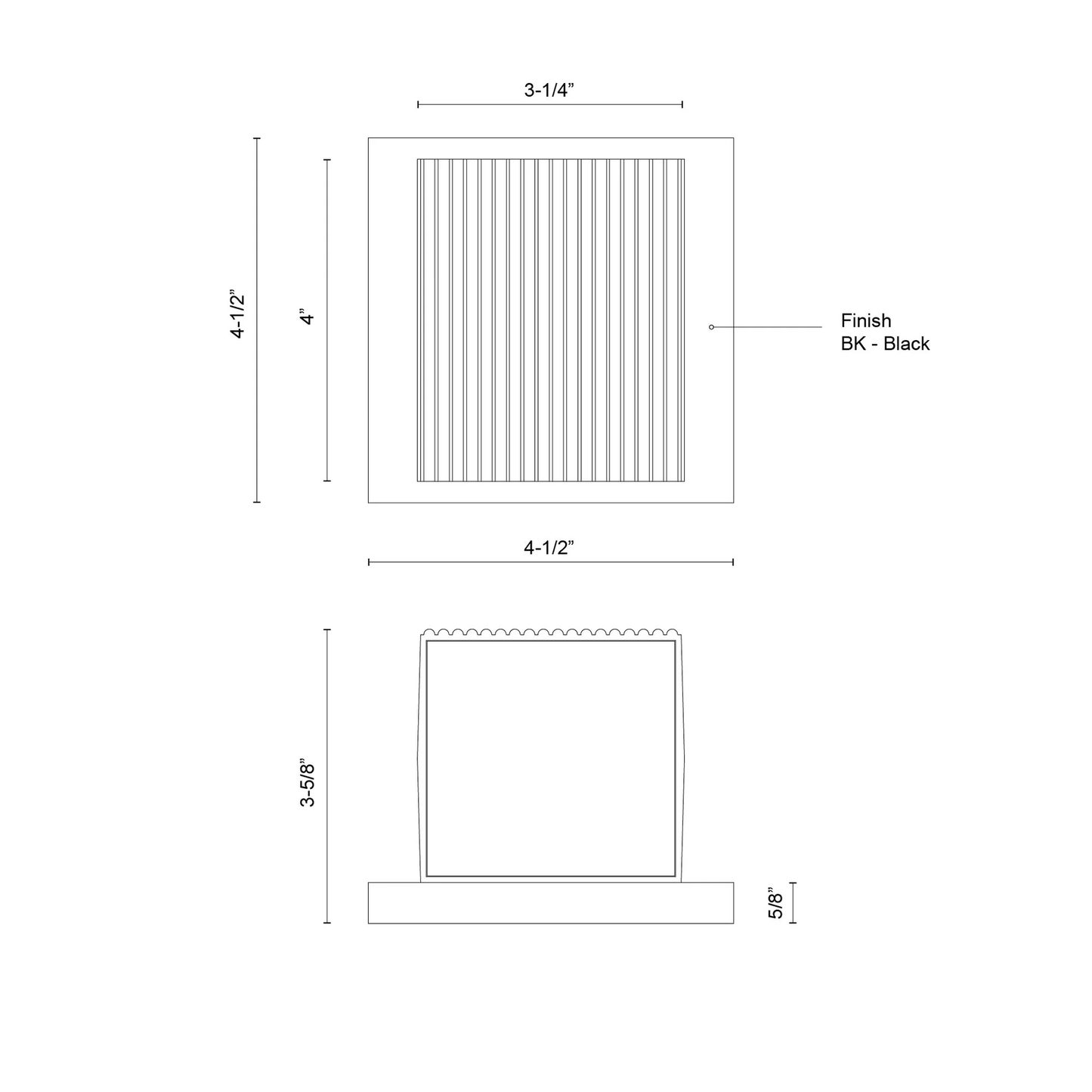Mavis 4-in Exterior Wall Sconce
