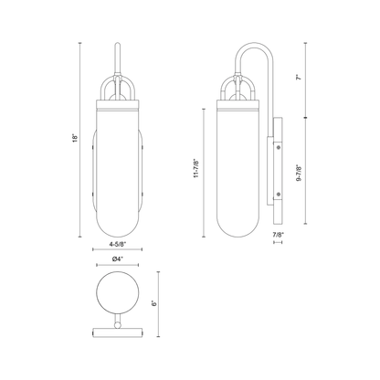 Lancaster 5-in Exterior Wall Sconce [Up or Down Mounting]