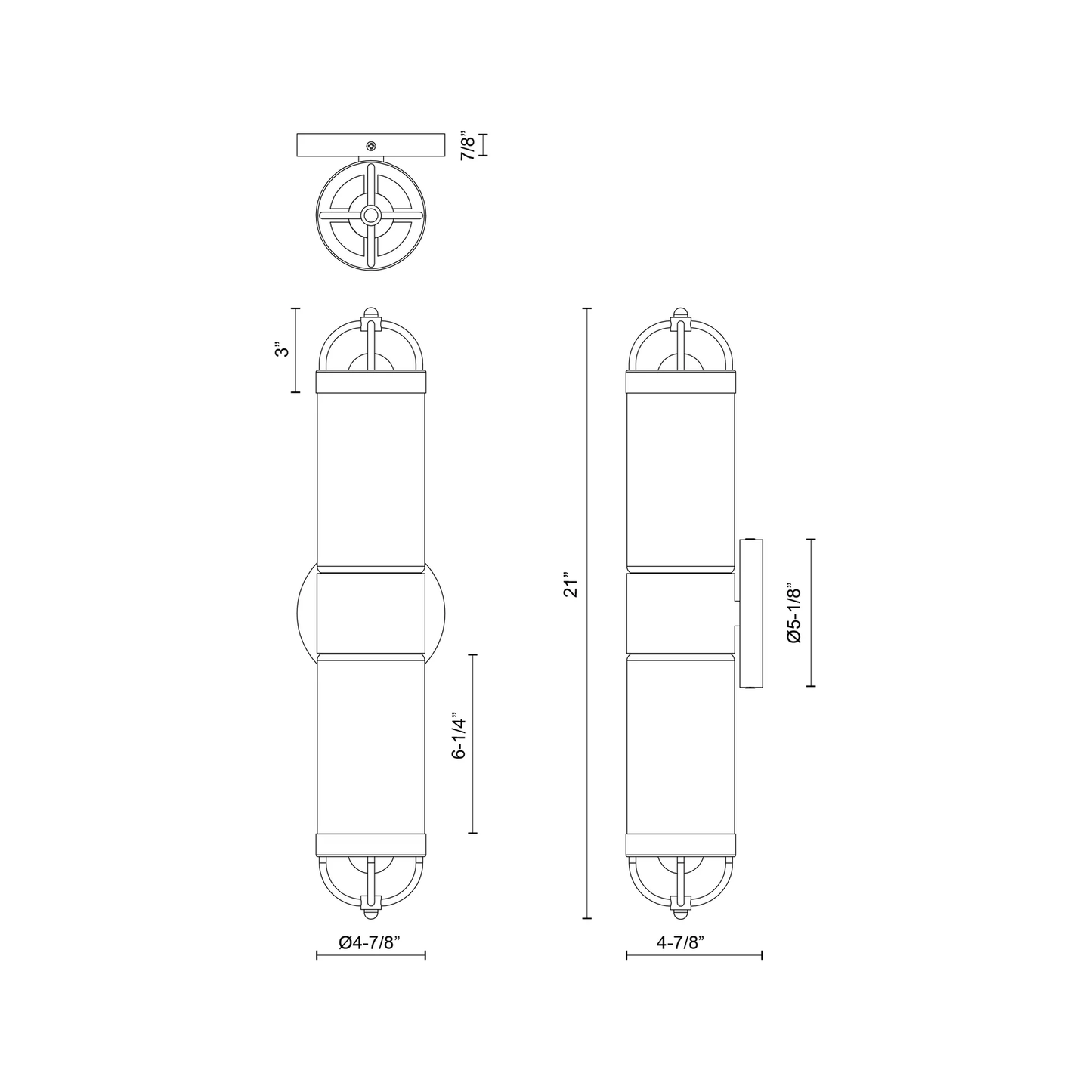 Lancaster 5-in Exterior Wall Sconce [All Orientation]
