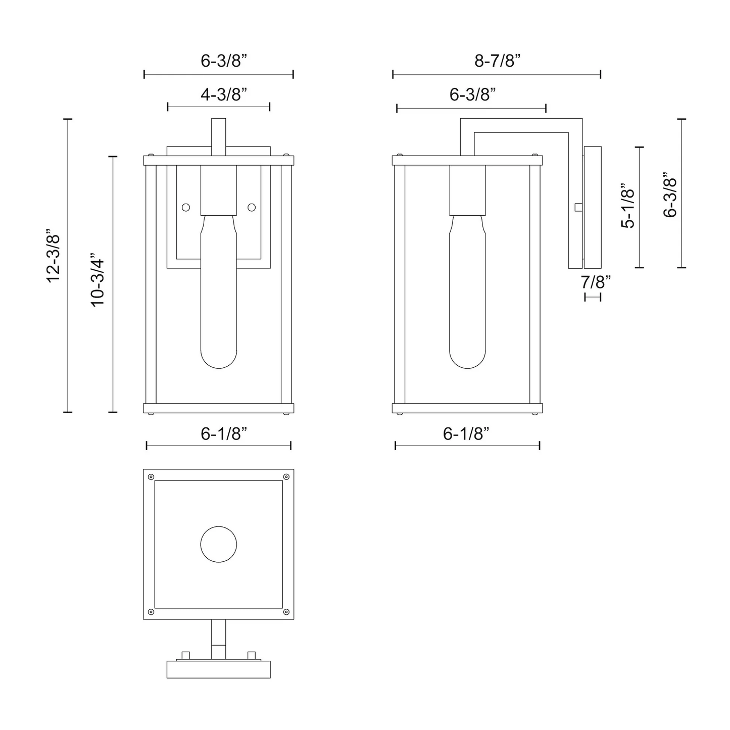 Brentwood 12-in Exterior Wall Sconce