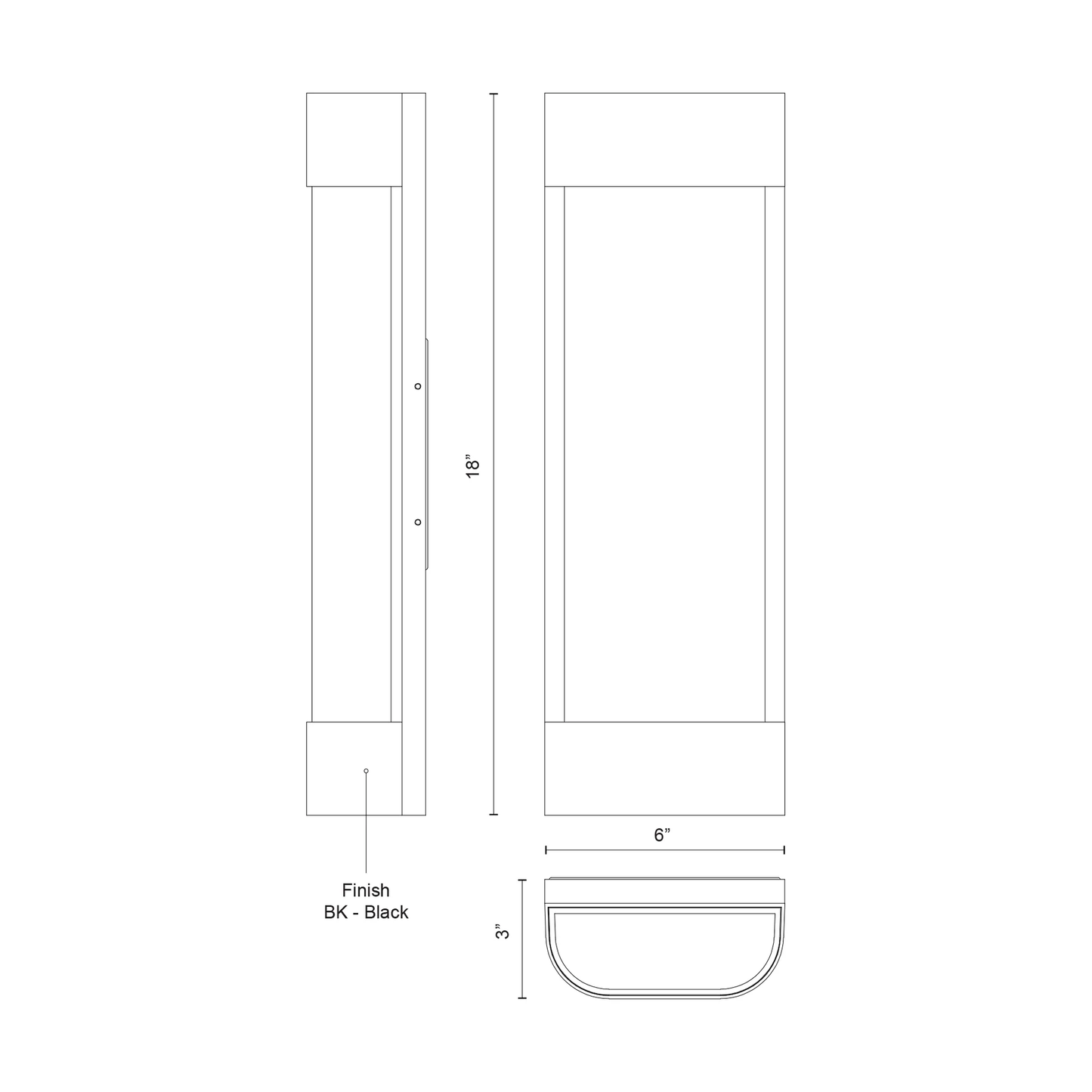 Moondew 18-in Exterior Wall Sconce