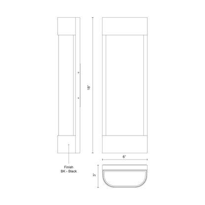 Moondew 18-in Exterior Wall Sconce