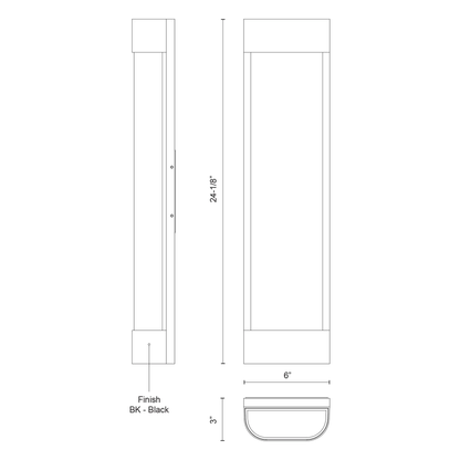 Moondew 24-in Exterior Wall Sconce