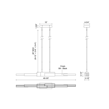Enzo 48" Linear Pendant