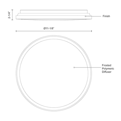 11" Round Flush Mount LED