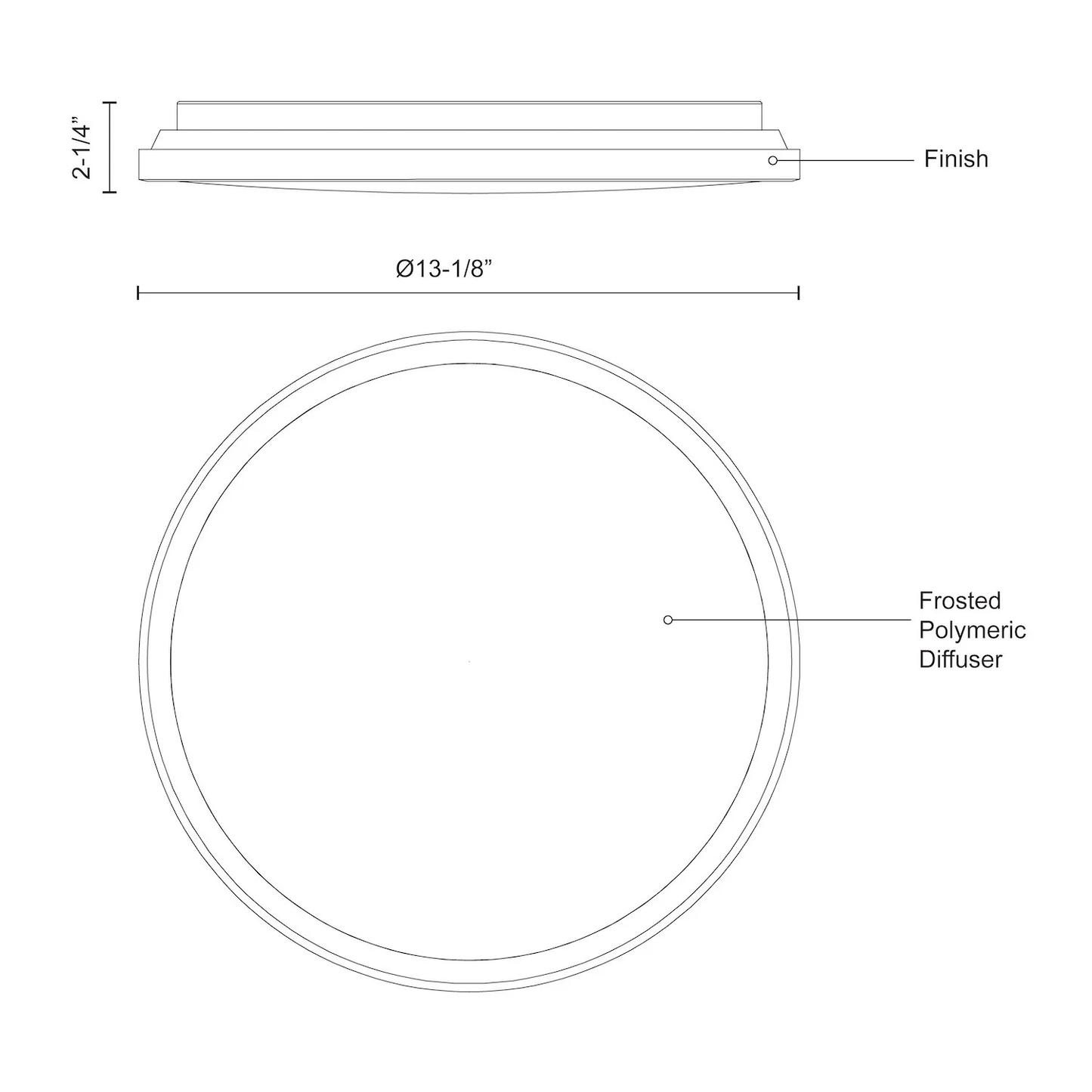 13" Round Flush Mount LED