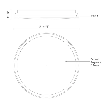 13" Round Flush Mount LED