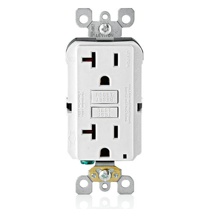 GFCI Receptacle: 20A, NTR, White