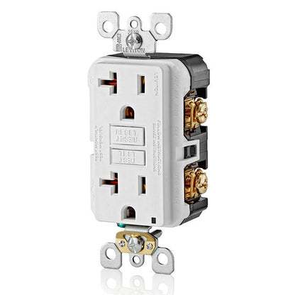 GFCI Receptacle: 20A, NTR, White