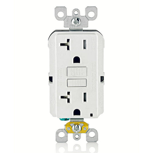 GFCI Receptacle: 20A, TR, White
