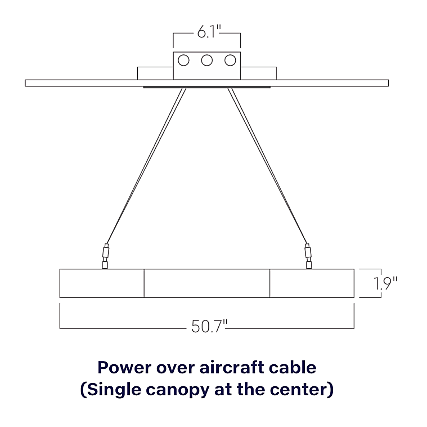 4' Hex LED, Pendant Mount