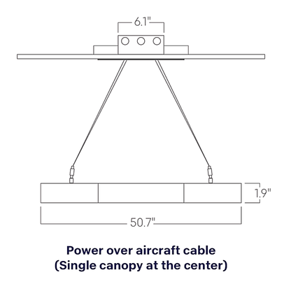 4' Hex LED, Pendant Mount