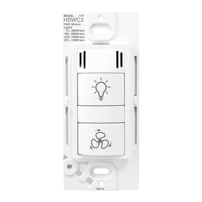 Humidity/Motion Sensor for Light/Fan Control (Engraved)