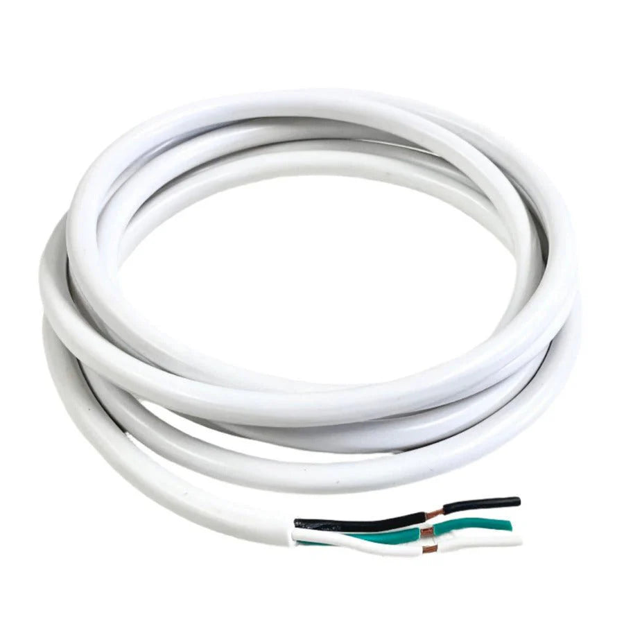 6' White 3-Conductor Cord for Linear Utility Strip