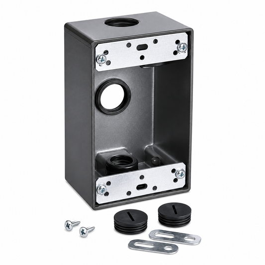 Weatherproof Box, 1-Gang, Aluminium