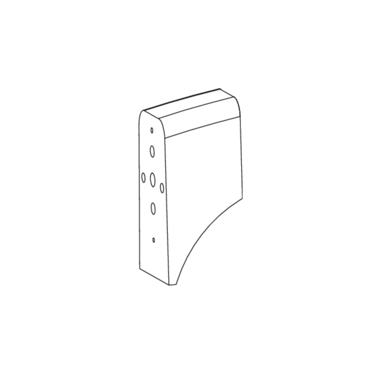 Square Pole Arm Mount, Dark Bronze