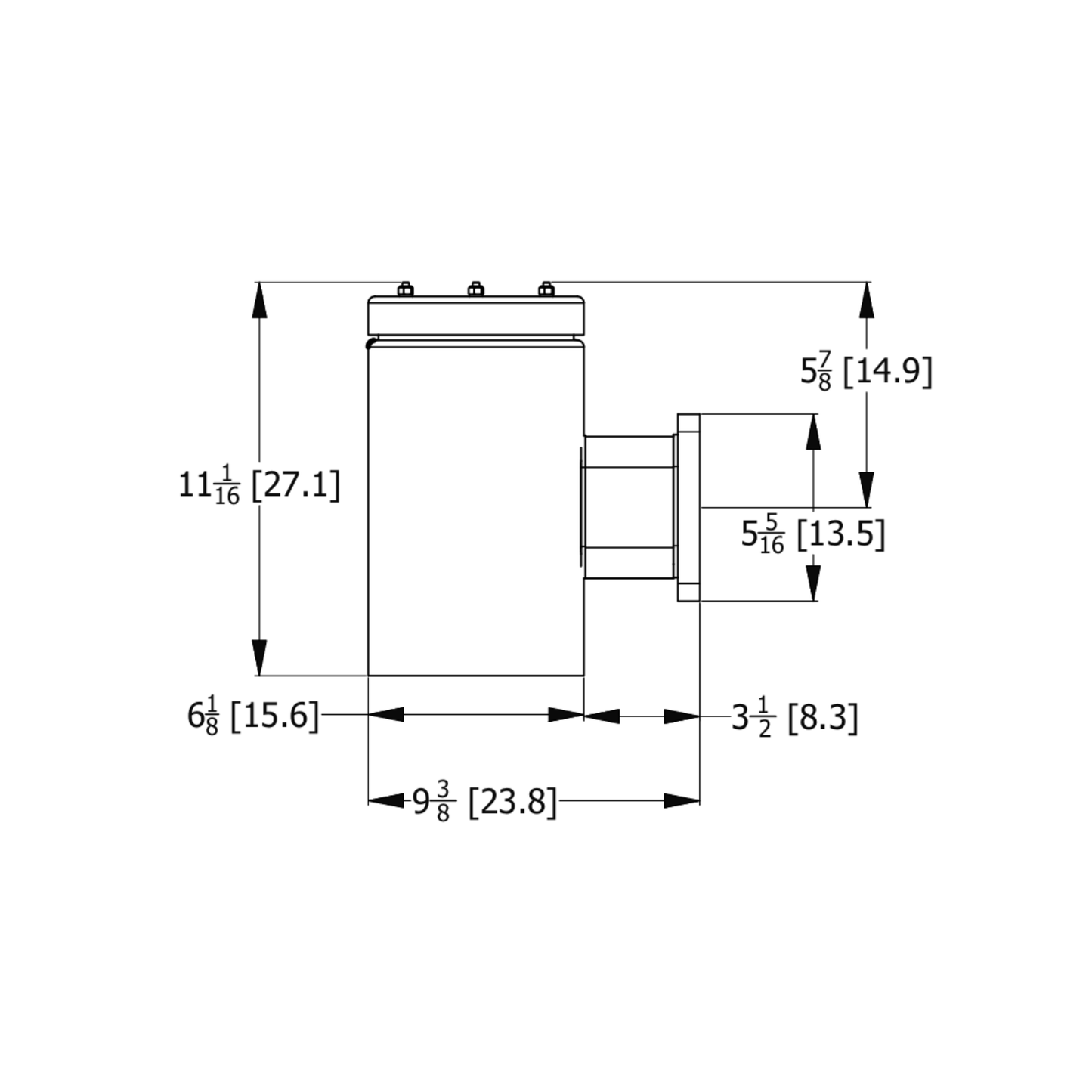 4" LED Cylinder Wall Mount, Dark Bronze
