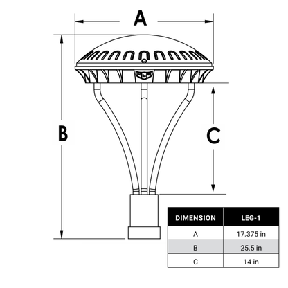 LED Post Top Head, Bronze