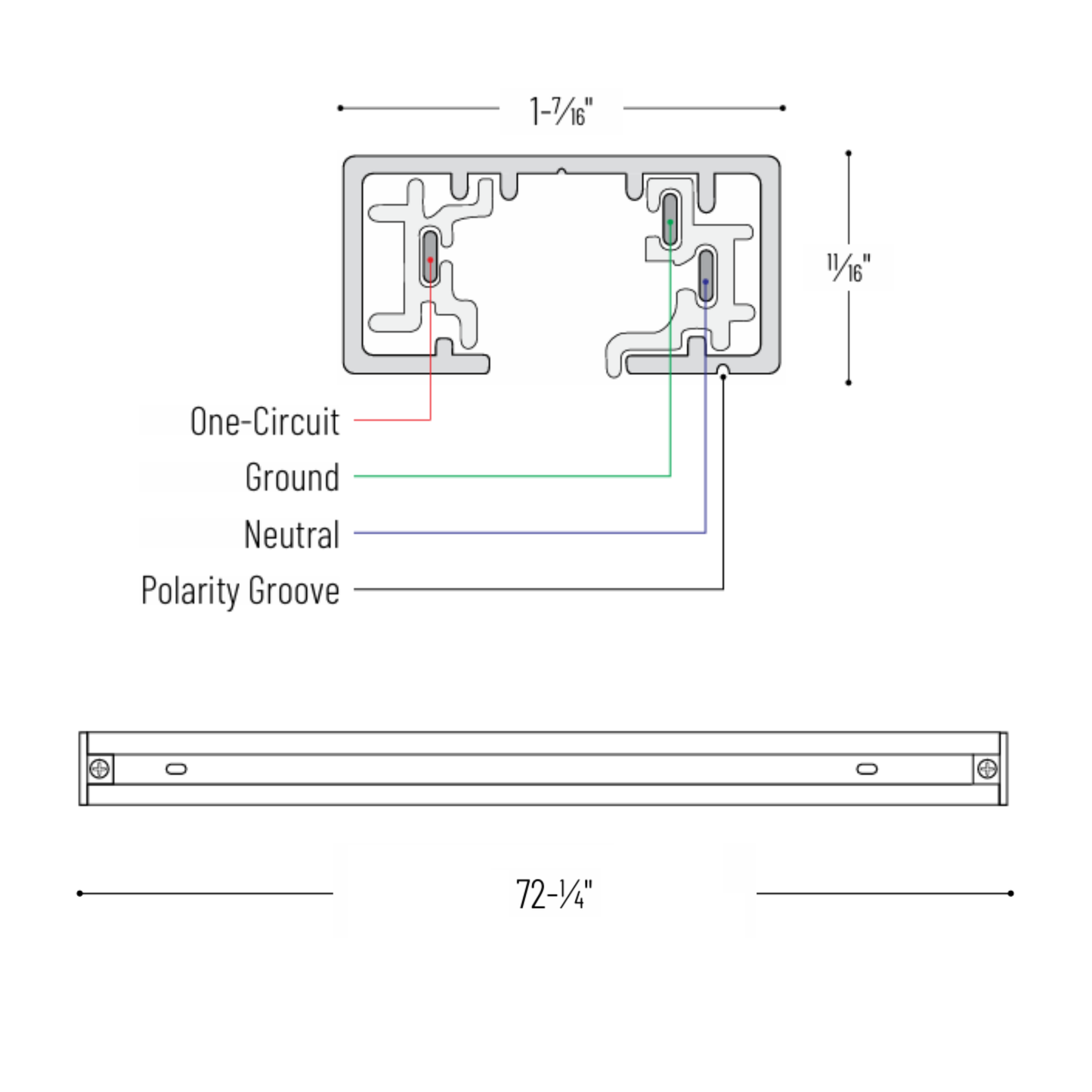 6' Single Circuit Track