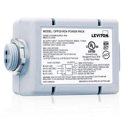 Occupancy Sensor Power Pack, Super Duty, Auto-ON, Manual-ON, Local Switch, and Photocell inputs