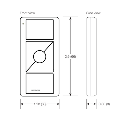 Pico 3-Button Wireless Raise/Lower Control, White