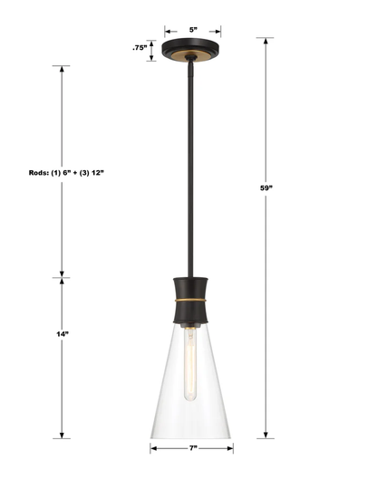 Quinn 1 Light Mini Pendant