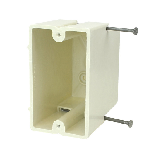 Fiberglass Box: 1-gang Nail-On