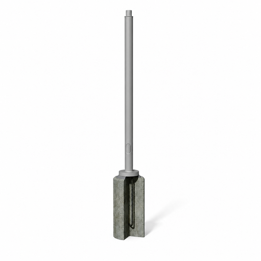 20' Round Straight Steel Pole, 3-1/2" Tenon Mount