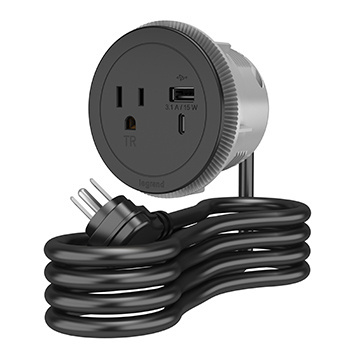Round FPC - 1 Outlet & USB A/C