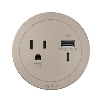 Round FPC - 1 Outlet & USB A/C