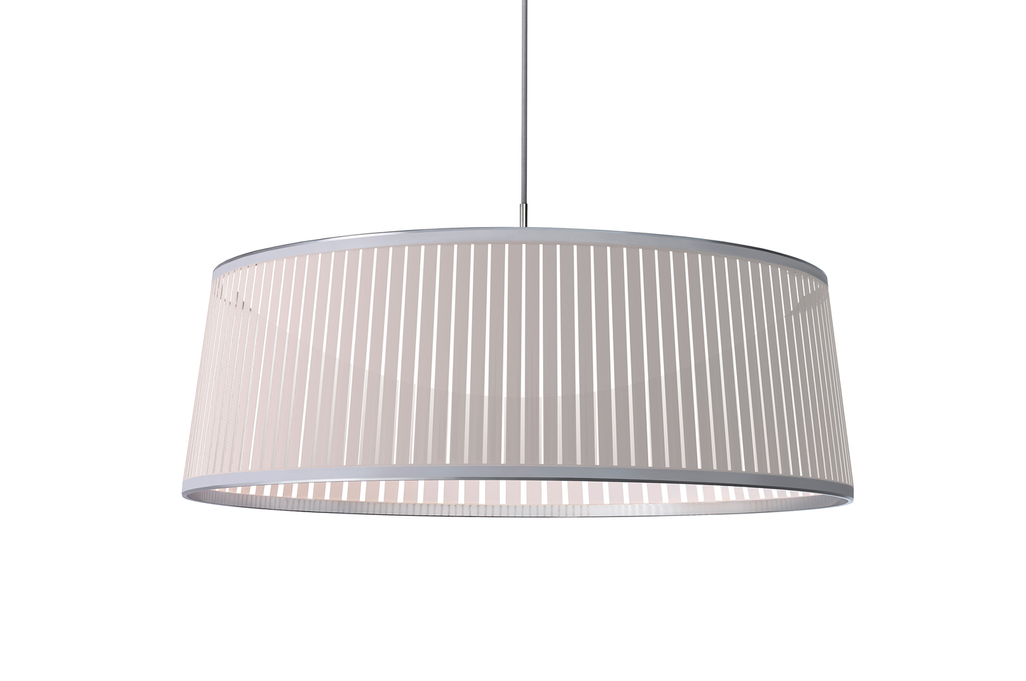 36" Round LED Pendant, White
