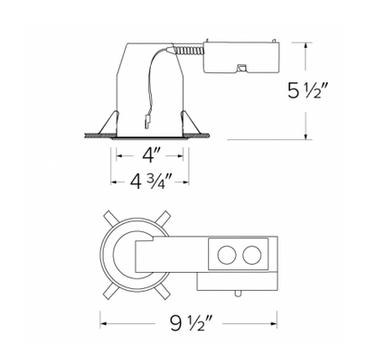4" Remodel Dedicated LED Housing Can