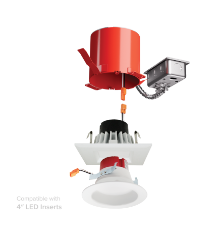 4″ Fire-Rated IC Airtight Remodel Housing
