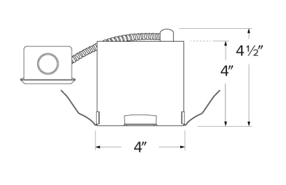4″ Fire-Rated IC Airtight Remodel Housing