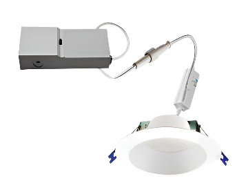 6" Round Baffle LED Canless Downlight