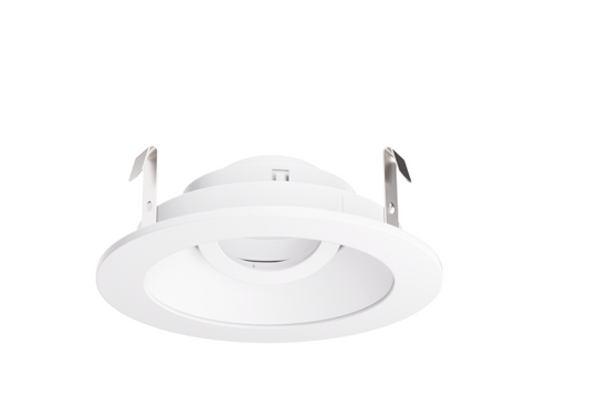 4" Round Adjustable White Trim