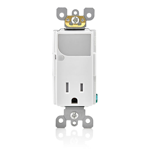 Receptacle: 15A Decora, TR, LED, White