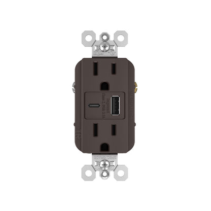 Receptacle: USB A/C, TR, 15A, 6A High-Speed Charging