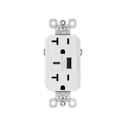 Receptacle: USB A/C, TR, 20A