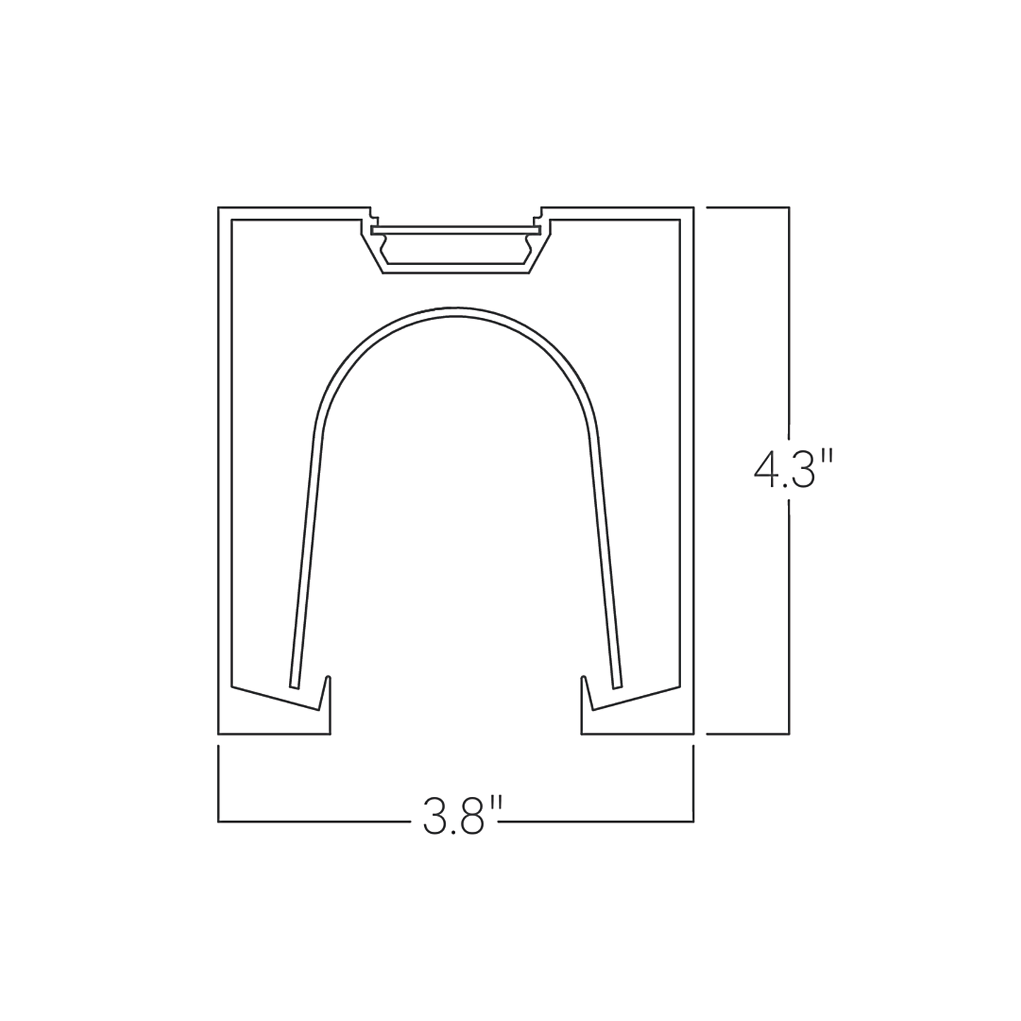 8' Up/Down LED Linear, Black (Low Output)