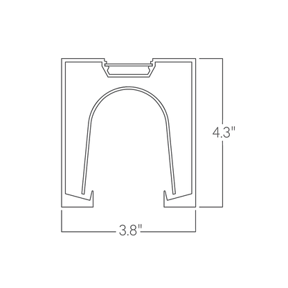 8' Up/Down LED Linear, Black (Low Output)