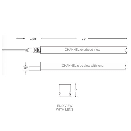 V120 6' Frosted Channel Lens
