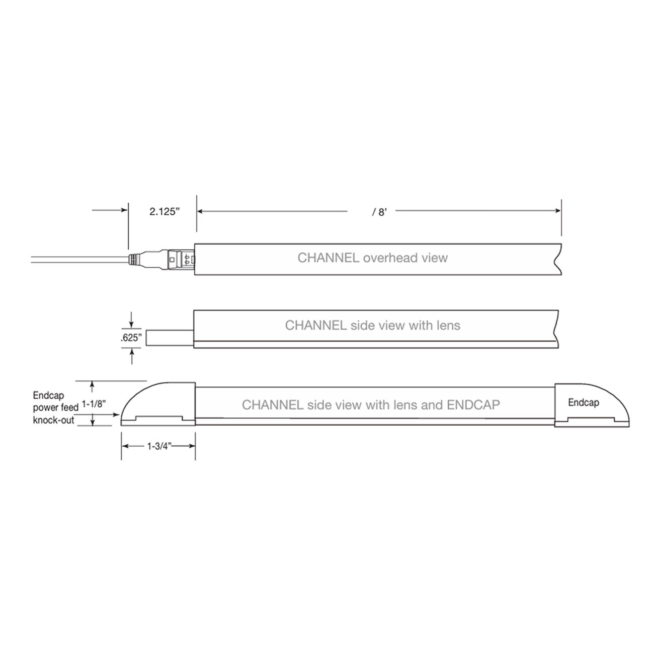 [JTL] 6’ Aluminum Mounting Channel
