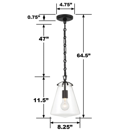 Voss 1 Light Mini Pendant - Medium