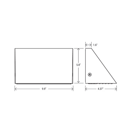 LED Cutoff Wallpack, Black
