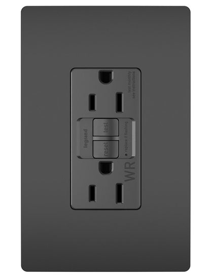 GFCI Receptacle: Duplex, TR, WR, 15A
