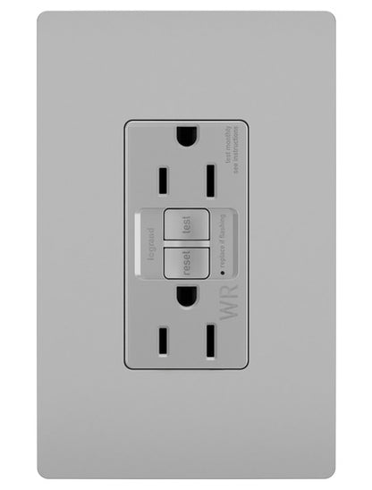 GFCI Receptacle: Duplex, TR, WR, 15A