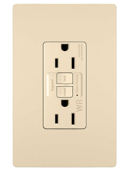 GFCI Receptacle: Duplex, TR, WR, 15A