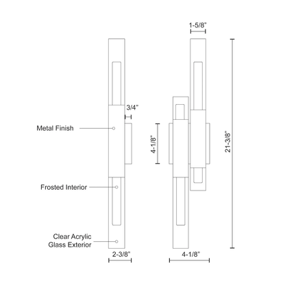 Martelo 22-in Wall Sconce